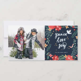 Peace Love Joy Carte de vacances photo