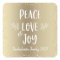Peace Love Joy Chic Modern Typography Gold Holiday