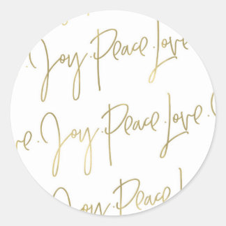 Peace Love Joy Christmas Envelope Seals | Gold