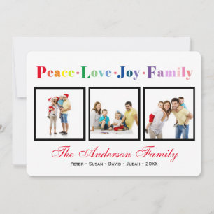 Peace Love Joy Family - Christmas Card
