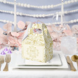 Peace Love Joy Festive Foliage Ivory Vintage Deco Favor Box<br><div class="desc">'Peace Love Joy' Festive Foliage Frame, Decorative Flourishes, Vintage Classic Ivory White And Gold, Elegant And Classy Art Deco Holiday Party Favour Box. The base background can be changed to any colour of your choice. Designed / original artwork by fat*fa*tin. Easy to personalize with your own text message, name, photo,...</div>