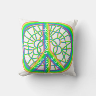 Peace, Love, Joy From Within Throw Pillow