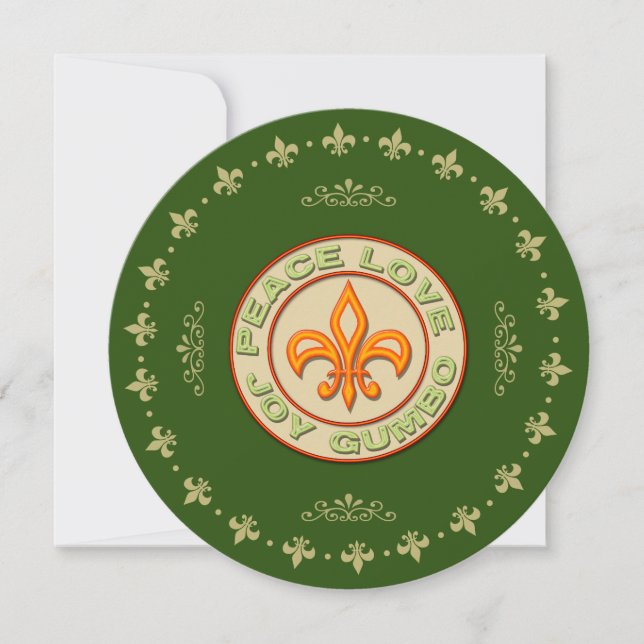 Peace Love Joy Gumbo Holiday Wishes (Front)