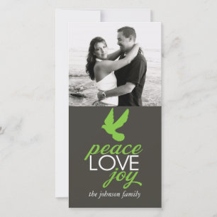 Peace Love Joy Holiday Card