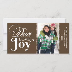 PEACE LOVE JOY   HOLIDAY PHOTO CARD