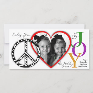 Peace, Love & Joy Holiday Photo Card