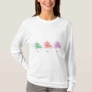 Peace Love Joy Holidays Tree Women's long sleeve T-Shirt
