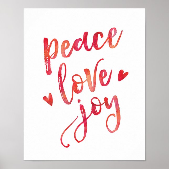 Peace love joy inspiring christmas print (Front)
