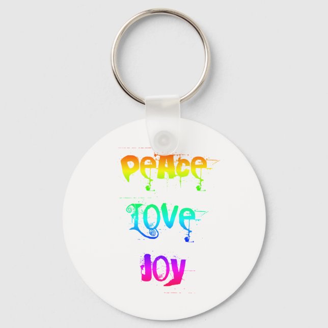 Peace Love Joy Keychain (Front)