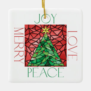 Peace Love Joy Merry  Photo Ornament