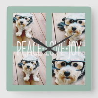 Peace Love Joy Photo Collage Holiday Greeting