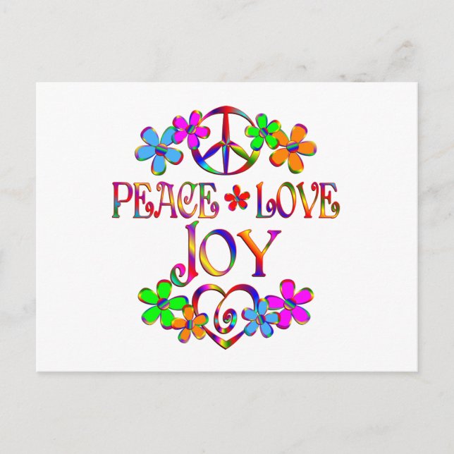 Peace Love Joy Postcard (Front)