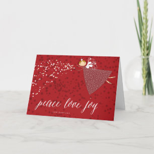 Peace Love Joy Snowflakes Christmas Fairy Card