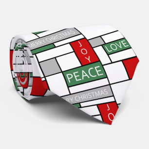 Peace, love, joy tie
