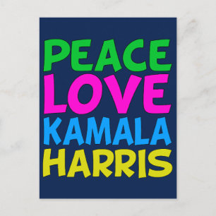 Peace Love Kamala Harris Postcard