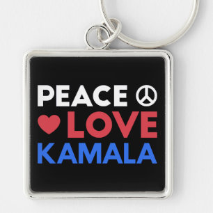 Peace Love Kamala I - Kamala Harris For President Keychain