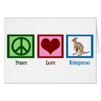 Peace Love Kangaroo Card