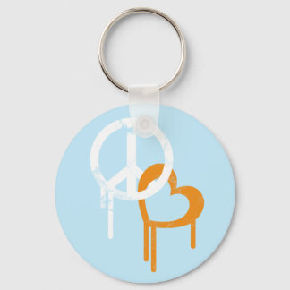 Peace & Love Keychain