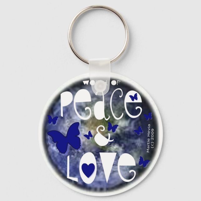 Peace & Love - Keychain (Front)
