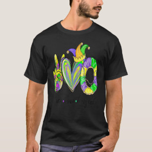 Peace Love King Cake Mardi Gras Men Women Kids 1 T-Shirt