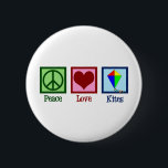 Peace Love Kites 2 Inch Round Button<br><div class="desc">A cute kite festival gift for someone who loves flying kites at the park.</div>