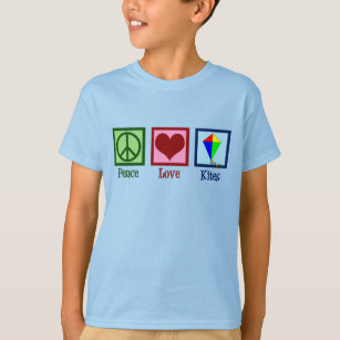 Peace Love Kites Cute Kite Festival Kids T-Shirt