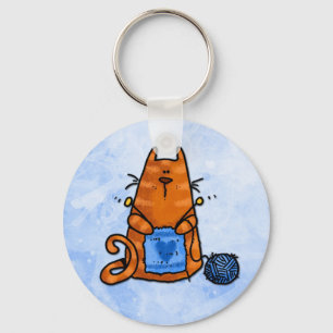 peace love knit keychain