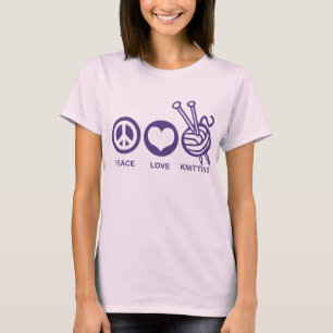 Peace Love Knitting T-Shirt