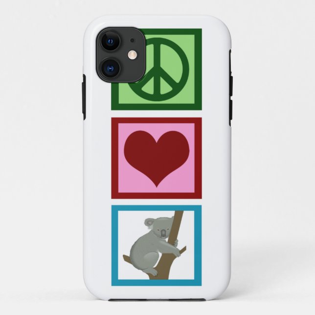 Peace Love Koala Bear Case-Mate iPhone Case (Back)