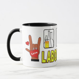PEACE LOVE LABORATORY MUG