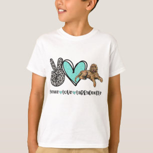 Peace Love Labradoodle Golden Labradoodle Dog Love T-Shirt