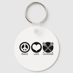 Peace Love Lacrosse Keychain