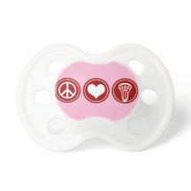 Peace Love Lacrosse Pacifier - Girl's Pink Colour