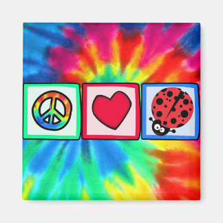 Peace, Love, Ladybugs Magnet