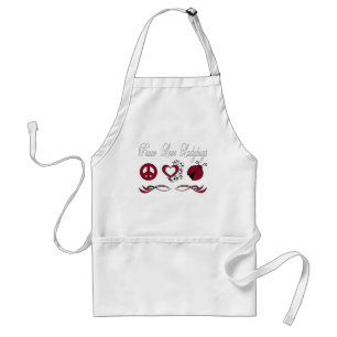 Peace Love Ladybugs Standard Apron