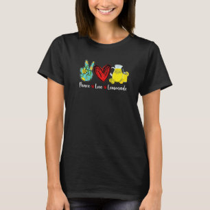 Peace Love Lemonade Yellow Lemon Women Men Girls T-Shirt