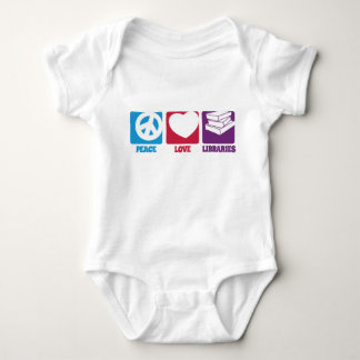 Peace Love Libraries Baby Outfit Bodysuit