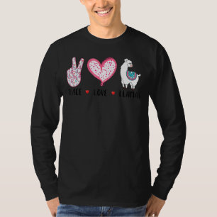 Peace Love Llamas Just A Girl Who Loves Llamas Lla T-Shirt