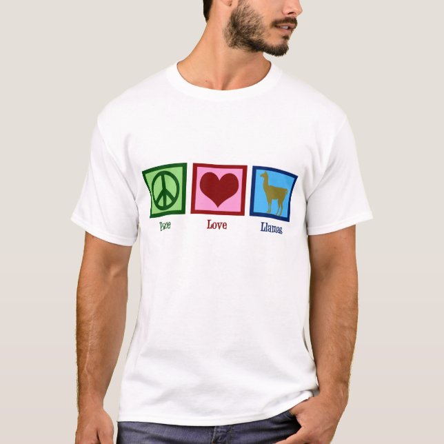 Peace Love Llamas T-Shirt (Front)