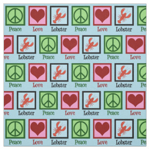 Peace Love Lobster Fabric