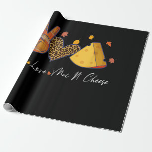 Peace Love Mac N Cheese Halloween Thanksgiving Wrapping Paper