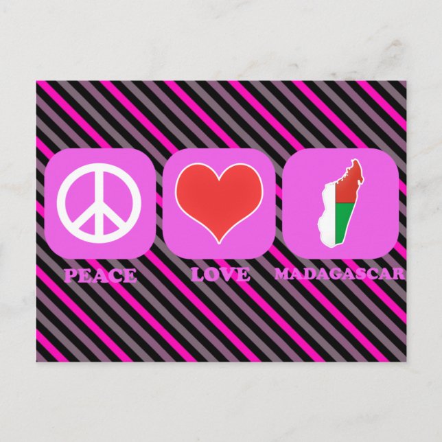 Peace Love Madagascar Postcard (Front)