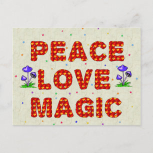 Peace Love Magic Postcard