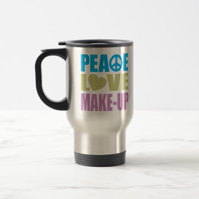 Peace Love Make-Up Travel Mug (Left)