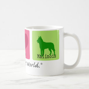 Peace Love Malinois Coffee Mug