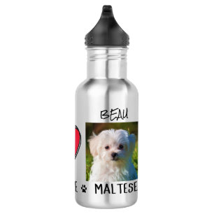 Peace Love Maltese Dog Lovers 532 Ml Water Bottle