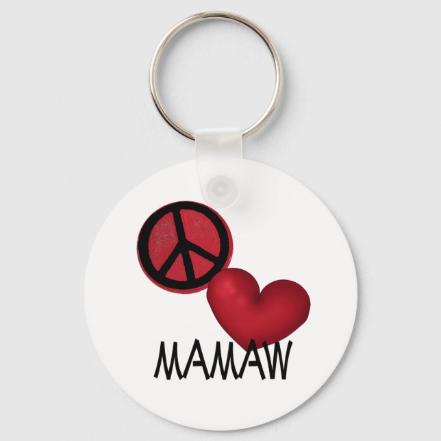 Peace Love Mamaw Keychain (Front)