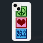 Peace Love Marathon Case-Mate iPhone 14 Case<br><div class="desc">A peace sign,  heart,  and 26.2. A great gift for a marathon runner who loves to run. Running is great exercise.</div>