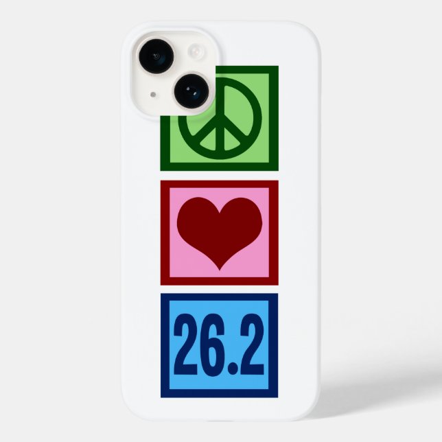 Peace Love Marathon Case-Mate iPhone Case (Back)