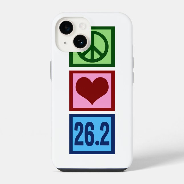 Peace Love Marathon iPhone Case (Back)